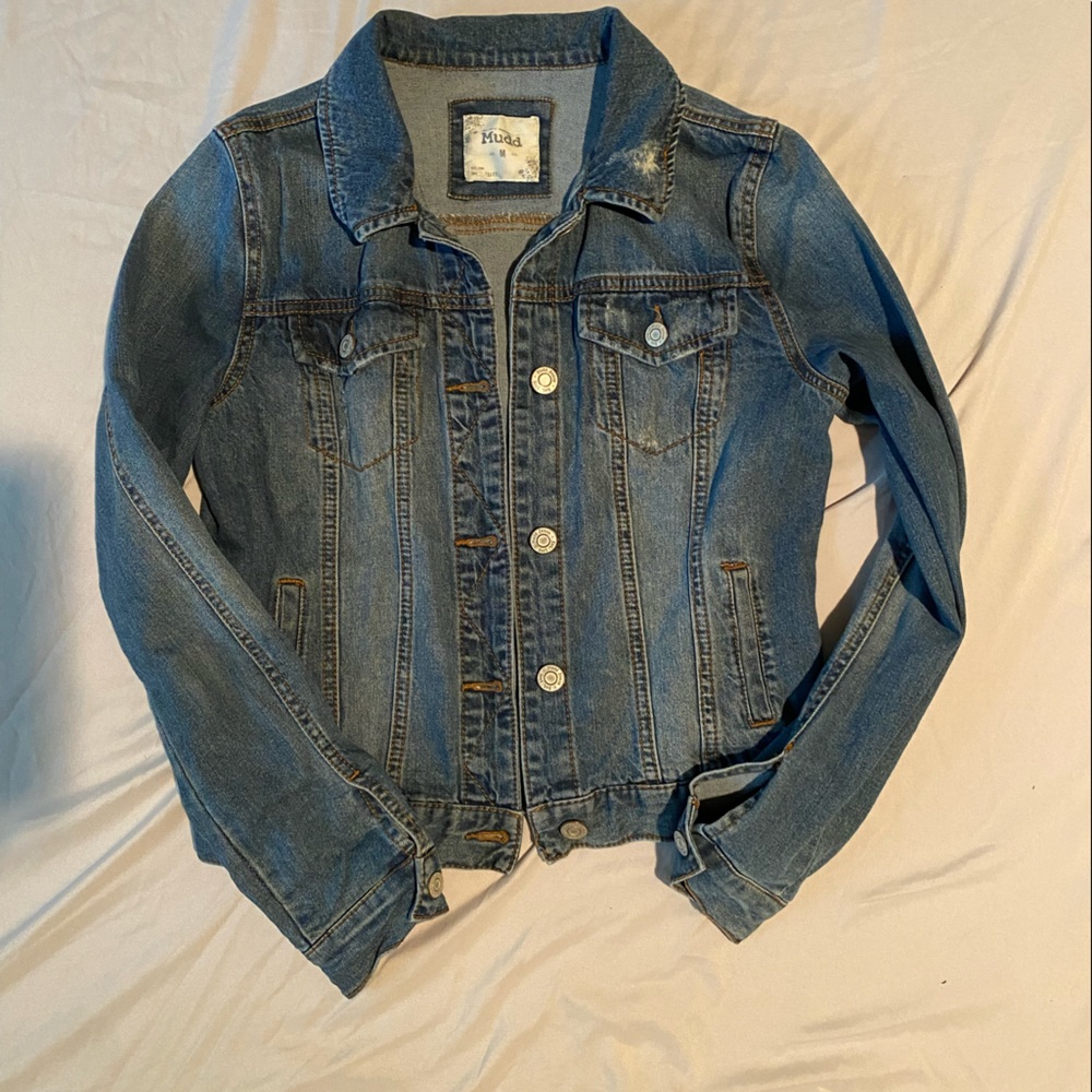 Mudd Jean Jacket, Semi-Distressed look, Tight fit